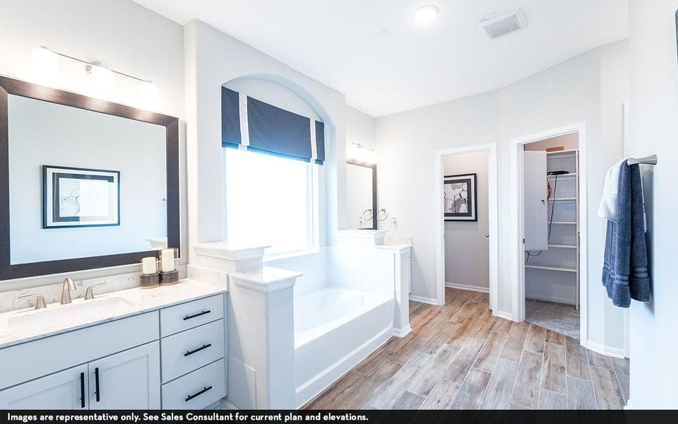 Furnished interior view inside a new home in Santa Rita Ranch, Liberty Hill (Image 8). Furnished interior view inside a new home in Santa Rita Ranch, Liberty Hill (Image 8).