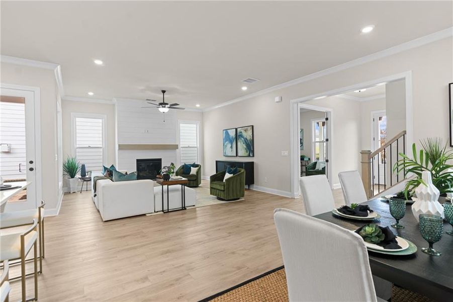 Furnished interior view inside a new home in Promenade at Sawnee Village, Cumming (Image 45).