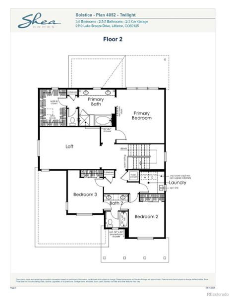 2D floor plan layout of this home in Stargaze at Solstice, Littleton, CO (Image 27). 2D floor plan layout of this home in Stargaze at Solstice, Littleton, CO (Image 27).