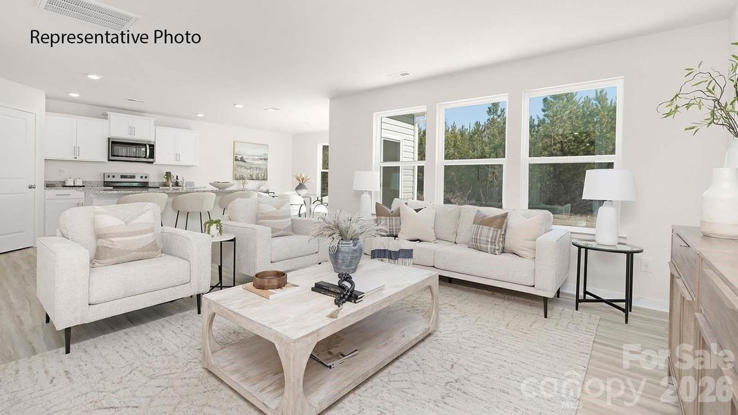 Furnished interior view inside a new home in Woodhaven at Chester, Chester (Image 4).