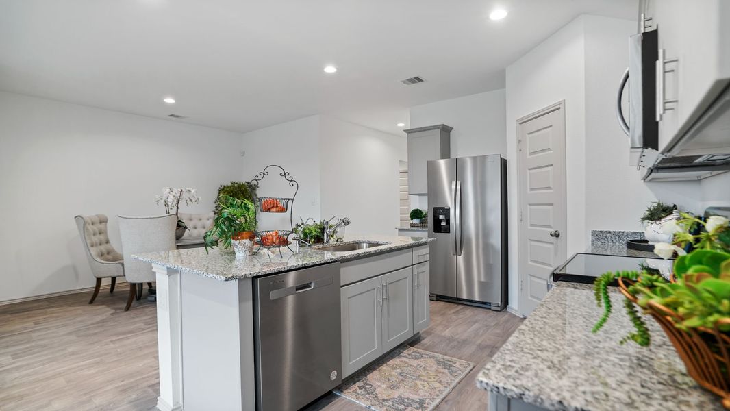 Representative furnished interior of a home built from the EASTON by D.R. Horton in Westward Pointe, Sealy (Image 9).