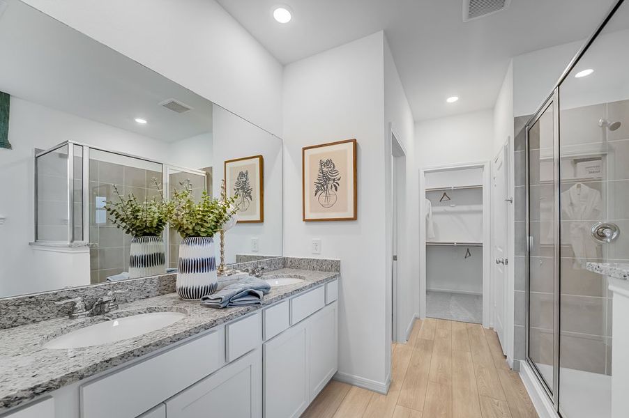Furnished interior view inside a new home in Bridge Creek 45s and 50s, Cypress (Image 21).