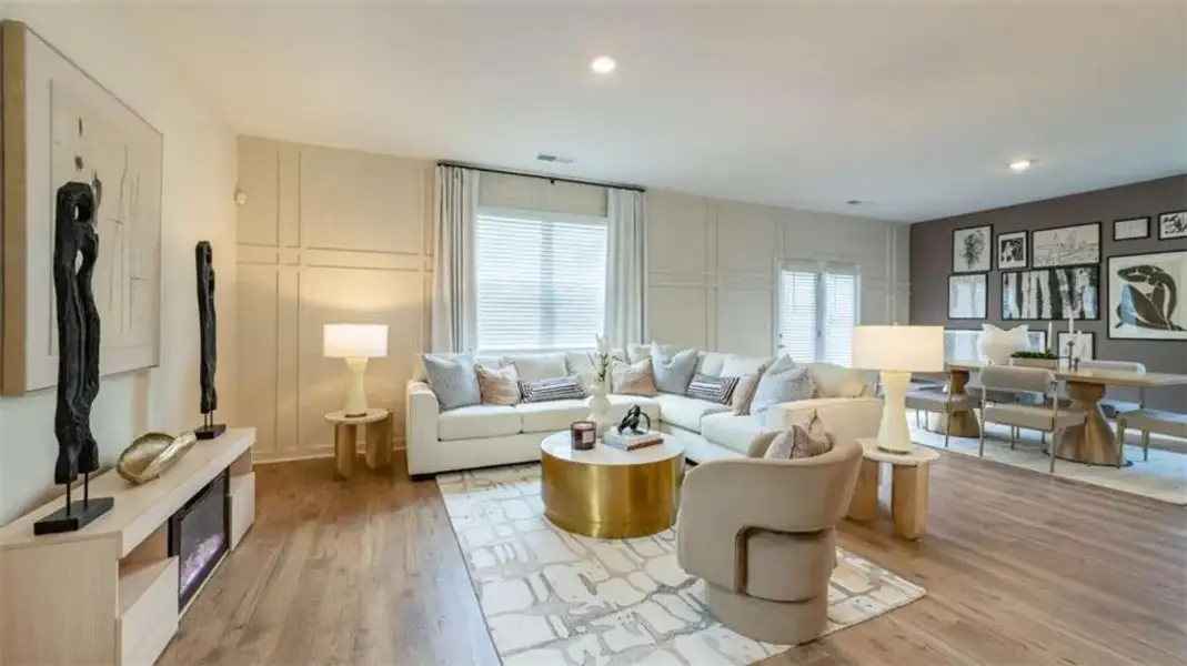 Furnished interior view inside a new home in The Village at Sandy Plains, Marietta (Image 21). Furnished interior view inside a new home in The Village at Sandy Plains, Marietta (Image 21).