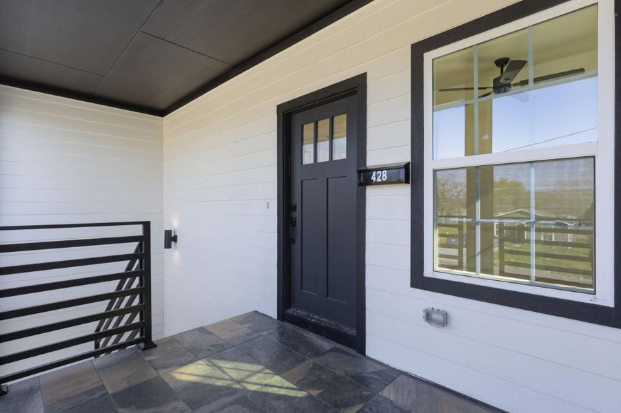 Exterior details and patio area of a home in , Houston (Image 34).