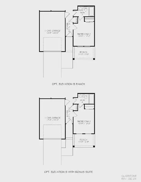 2D floor plan layout for the Gladstone by Epcon Communities in The Courtyards at Oak Grove, Durham, NC (Image 9).