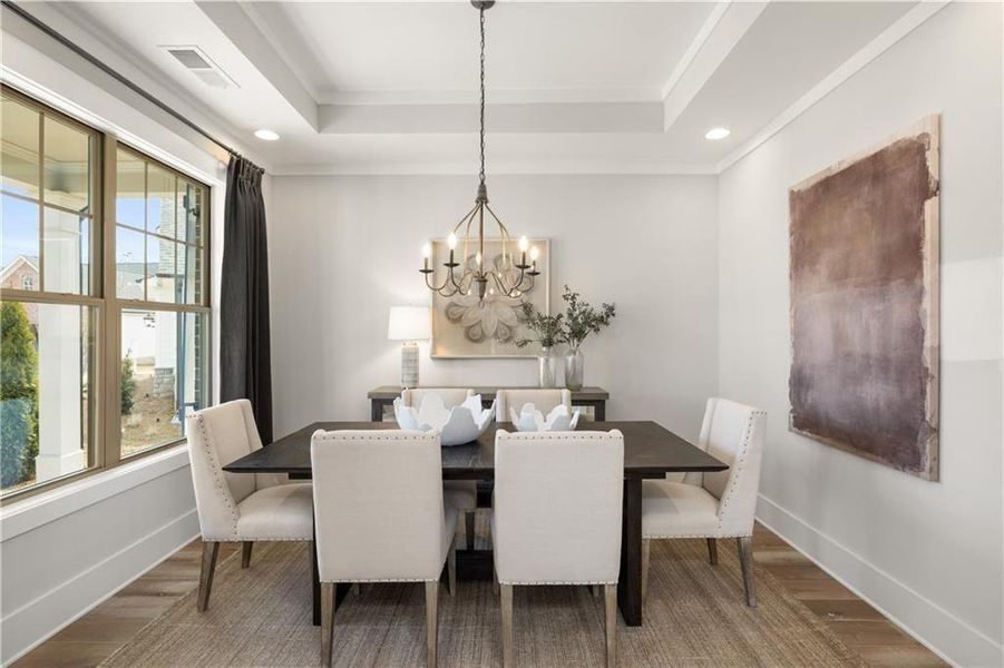 Furnished interior view inside a new home in Soleil Belmont Park, Canton (Image 29). Furnished interior view inside a new home in Soleil Belmont Park, Canton (Image 29).