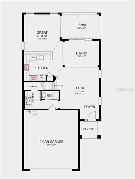 2D floor plan layout of this home in Firethorn, Parrish, FL (Image 4).