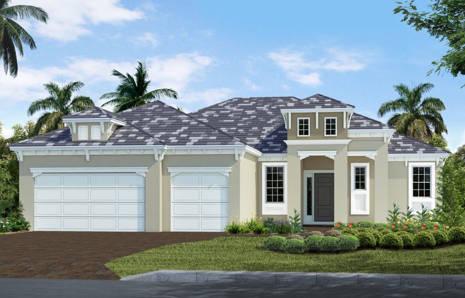 Representative exterior photo of a completed home built from the Sanibel 2 by Neal Communities in Grand Palm, Venice, FL (Image 2). Representative exterior photo of a completed home built from the Sanibel 2 by Neal Communities in Grand Palm, Venice, FL (Image 2).