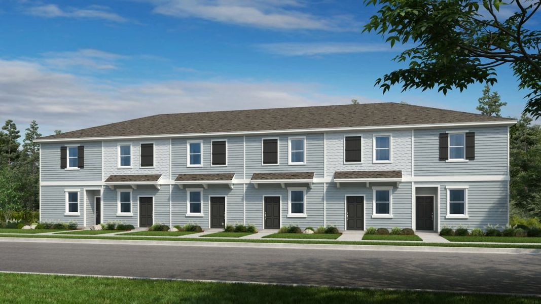 Representative exterior photo of a completed home built from the Rowan by Taylor Morrison in Sabal Terrace, Jacksonville, FL (Image 14). Representative exterior photo of a completed home built from the Rowan by Taylor Morrison in Sabal Terrace, Jacksonville, FL (Image 14).