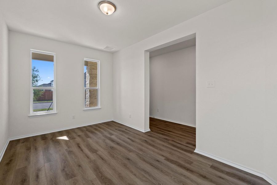 Spacious, unfurnished interior of a new home in Salerno - Heritage Collection, Round Rock (Image 25). Spacious, unfurnished interior of a new home in Salerno - Heritage Collection, Round Rock (Image 25).