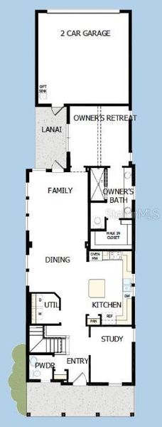 2D floor plan layout of this home in Laureate Park at Lake Nona - Garden Series, Orlando, FL (Image 5).