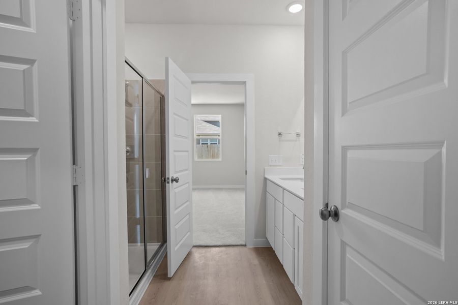 Furnished interior view inside a new home in Mesa Vista, San Antonio (Image 9).