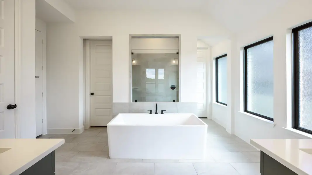 Furnished interior view inside a new home in Wolf Ranch 51', Georgetown (Image 9). Furnished interior view inside a new home in Wolf Ranch 51', Georgetown (Image 9).