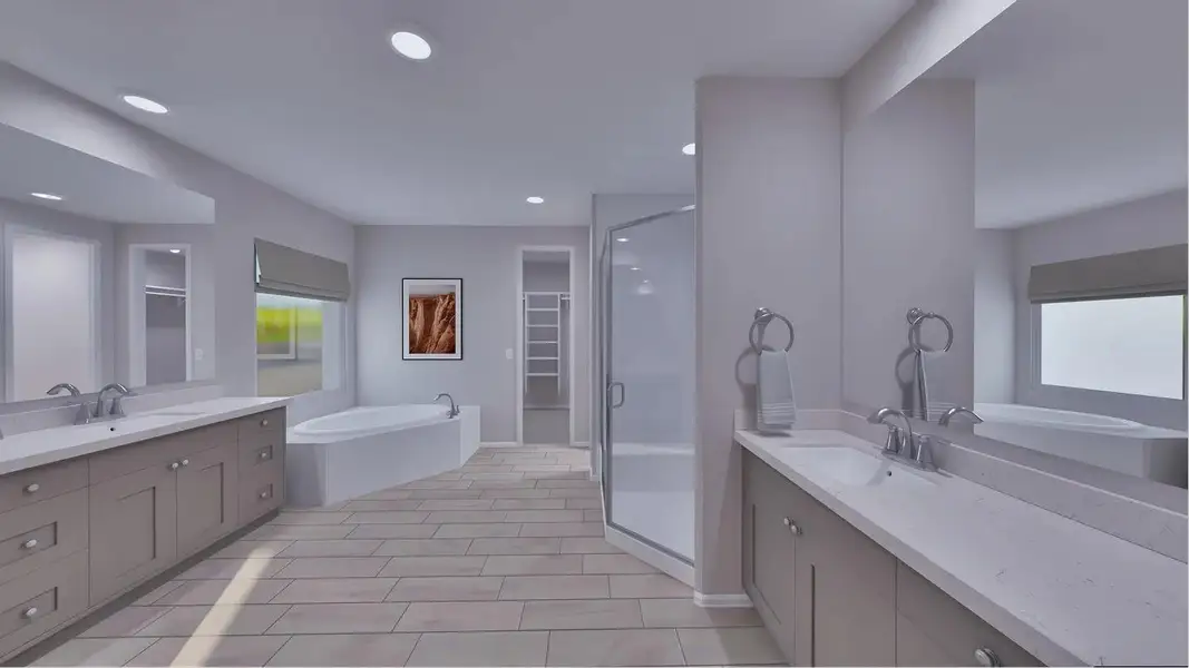 Furnished interior view inside a new home in Samara: Wentworth, League City (Image 12).
