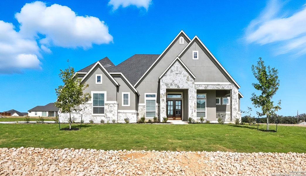 Front exterior of a new home in Regency Ranch – New Phase Now Selling, Marion, TX, highlighting curb appeal (Image 24). Front exterior of a new home in Regency Ranch – New Phase Now Selling, Marion, TX, highlighting curb appeal (Image 24).