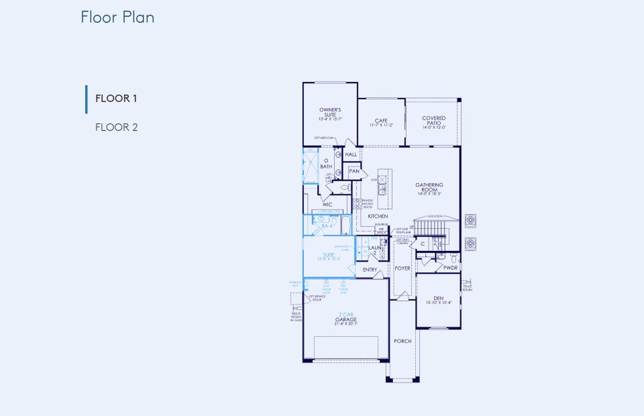 2D floor plan layout of this home in Legado West, Queen Creek, AZ (Image 2). 2D floor plan layout of this home in Legado West, Queen Creek, AZ (Image 2).