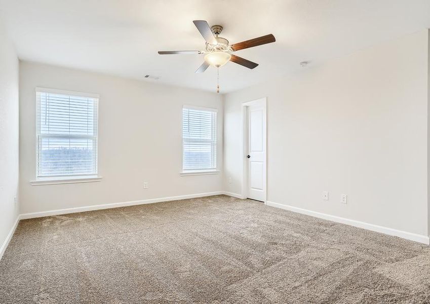 The master bedroom provides a sweet retreat after a long day.