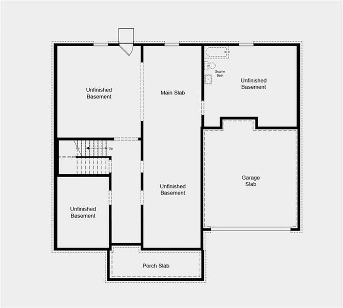 2D floor plan layout of this home in Stratford Hills, Ball Ground, GA (Image 3).