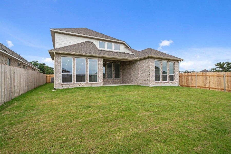Rear of Home and Private Backyard