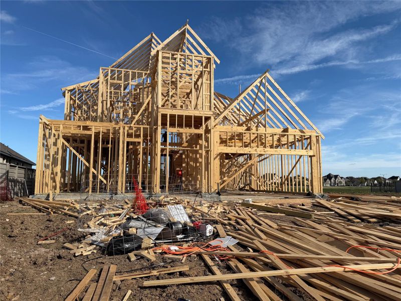 In-progress construction of a new home in Pomona, Manvel, TX (Image 5).