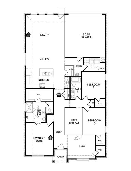 2D floor plan layout of this home in Redden Farms, Midlothian, TX (Image 2). 2D floor plan layout of this home in Redden Farms, Midlothian, TX (Image 2).