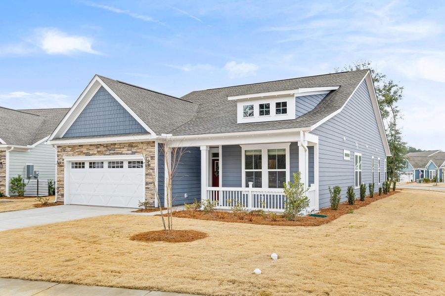 Front exterior of a new home in , Summerville, SC, highlighting curb appeal (Image 2). Front exterior of a new home in , Summerville, SC, highlighting curb appeal (Image 2).