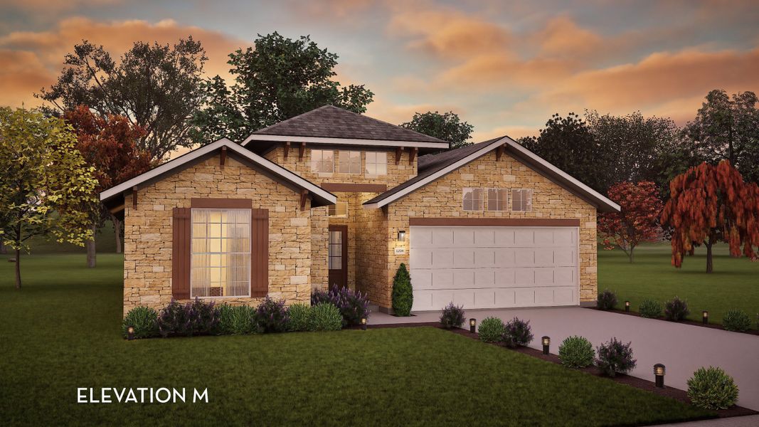 Representative exterior photo of a completed home built from the Greeley by CastleRock Communities in Lariat, Liberty Hill, TX (Image 2). Representative exterior photo of a completed home built from the Greeley by CastleRock Communities in Lariat, Liberty Hill, TX (Image 2).