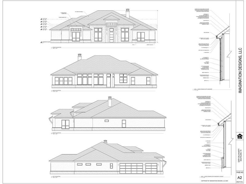 Exterior rendering of this home design in , Roanoke, TX (Image 1).