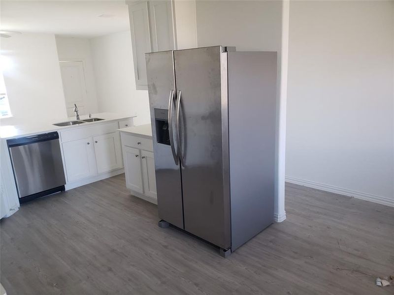 Side By Side Fridge and countertop