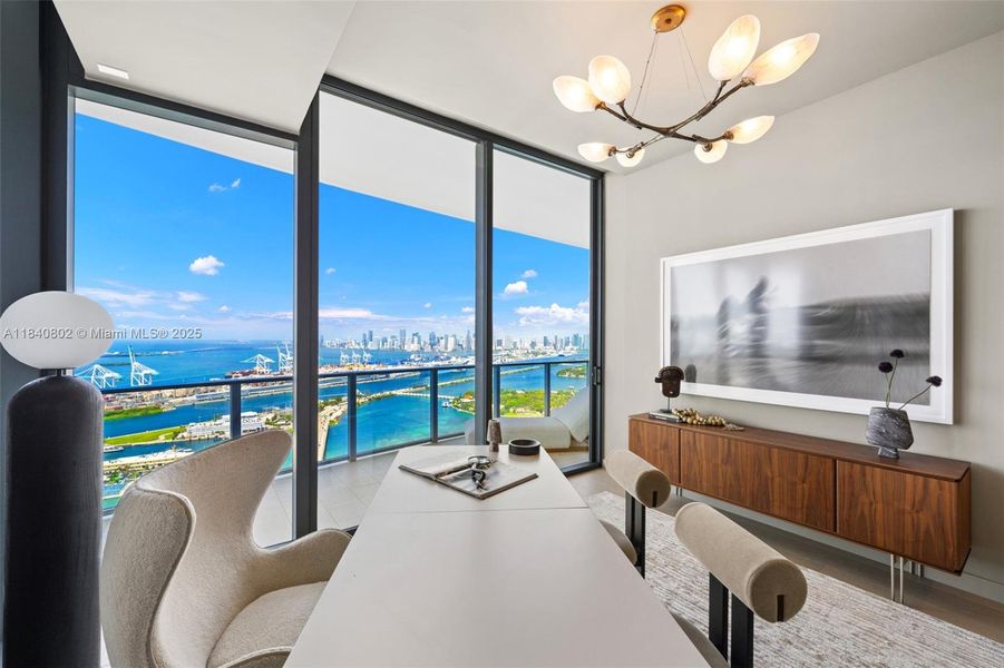 Furnished interior view inside a new home in , Miami Beach (Image 39).