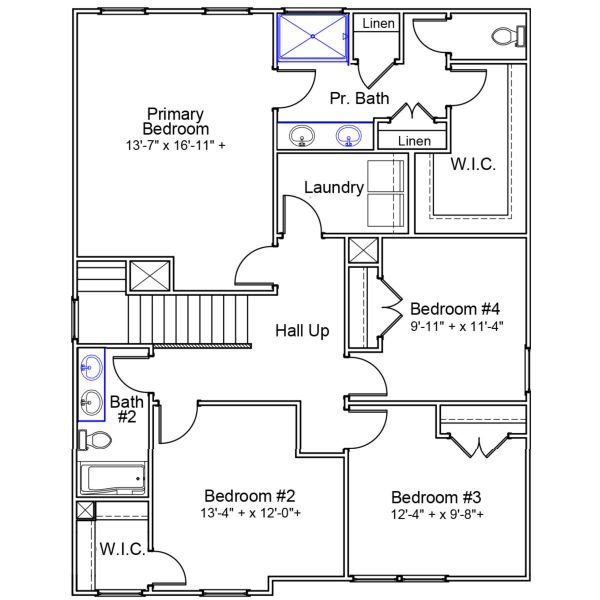 2D floor plan layout of this home in Mayfair Village, Spartanburg, SC (Image 3).