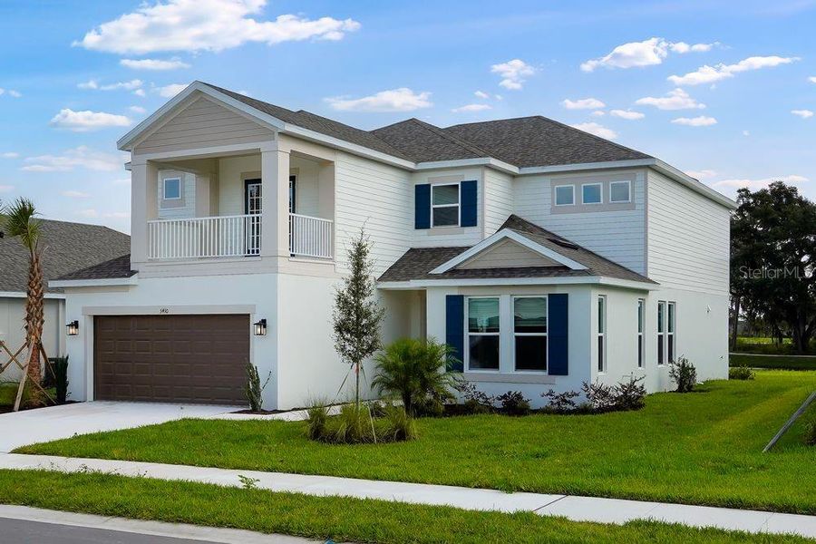 Front exterior of a new home in Timber Ridge, Plant City, FL, highlighting curb appeal (Image 2).
