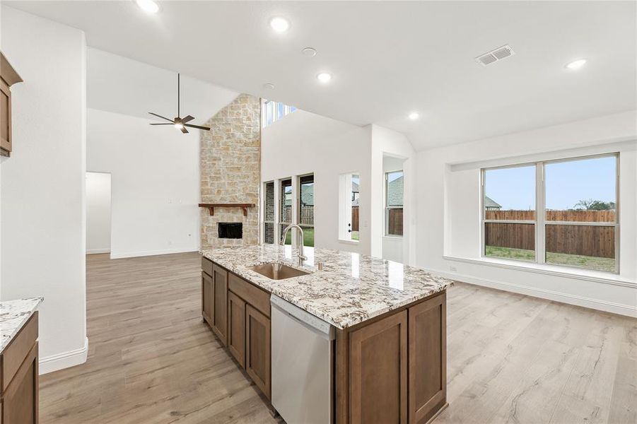 Furnished interior view inside a new home in Stone River Glen 60s, Royse City (Image 11).