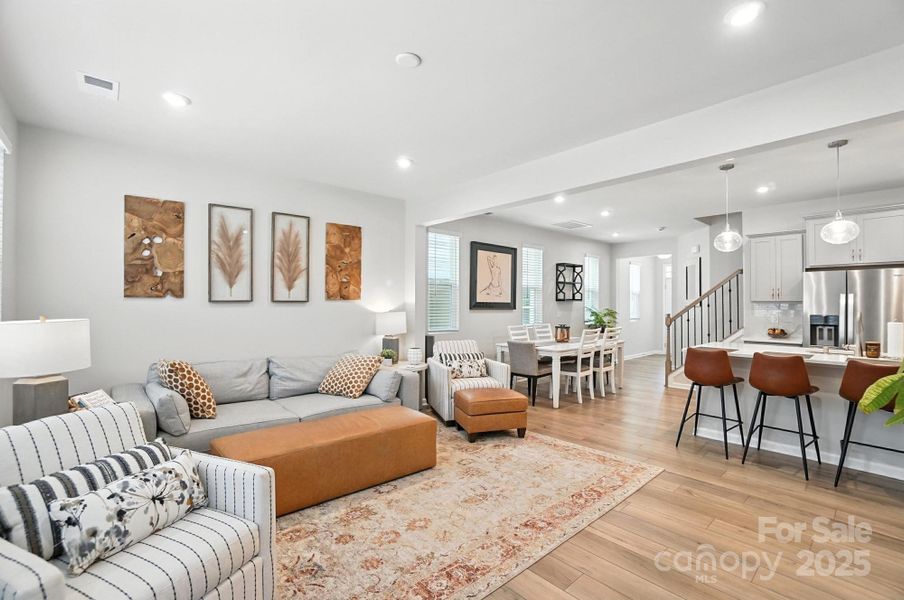Furnished interior view inside a new home in Porter's Row, Charlotte (Image 16). Furnished interior view inside a new home in Porter's Row, Charlotte (Image 16).