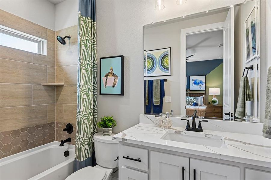 Furnished interior view inside a new home in Sunrise at Garden Valley, Waxahachie (Image 34).
