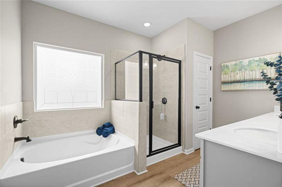 Furnished interior view inside a new home in Sanders Park, Austell (Image 12).