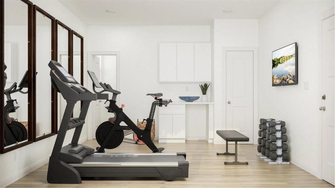 Furnished interior view inside a new home in Lively Ranch: Brookstone Collection, Georgetown (Image 23).