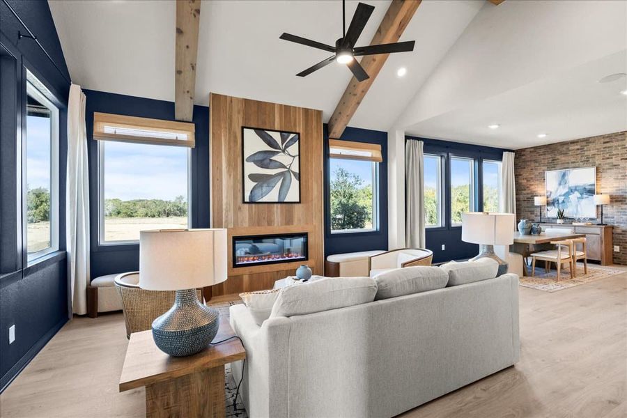 Furnished interior view inside a new home in Stream Waters, Seguin (Image 30).