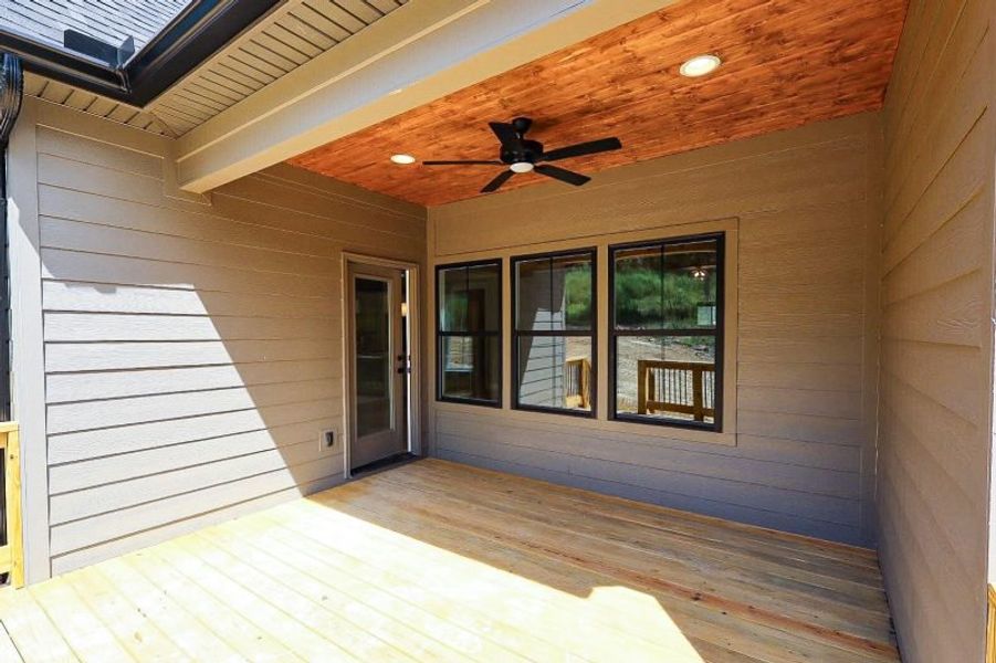 Exterior details and patio area of a home in Baker Road, Birchwood (Image 25).