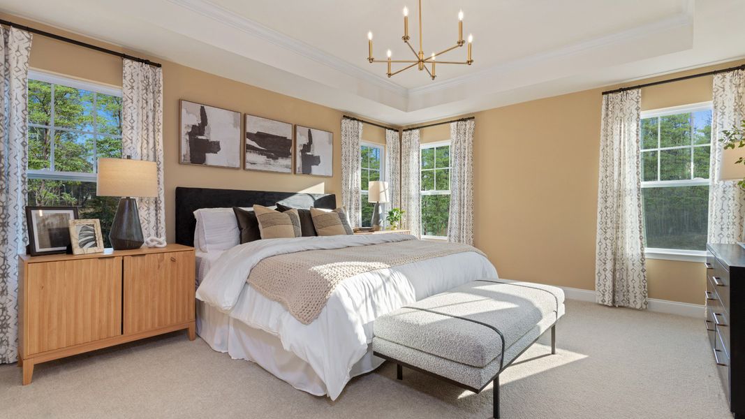 Furnished interior view inside a new home in Station Pointe, Angier (Image 18). Furnished interior view inside a new home in Station Pointe, Angier (Image 18).