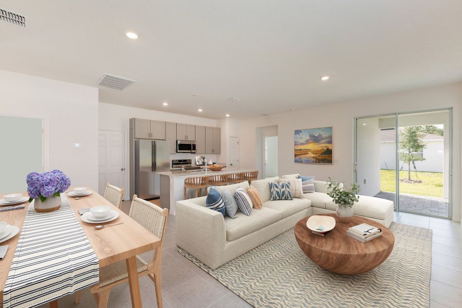 Representative furnished interior of a home built from the Delight by Park Square Residential in Highfield at Twisted Oaks, Wildwood (Image 6). Representative furnished interior of a home built from the Delight by Park Square Residential in Highfield at Twisted Oaks, Wildwood (Image 6).