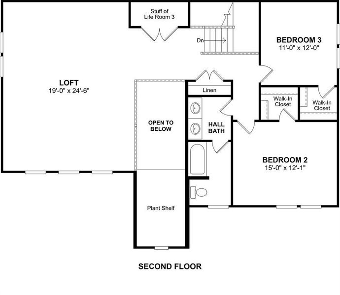 2D floor plan layout of this home in Sterling Greene, Arlington, TX (Image 3).