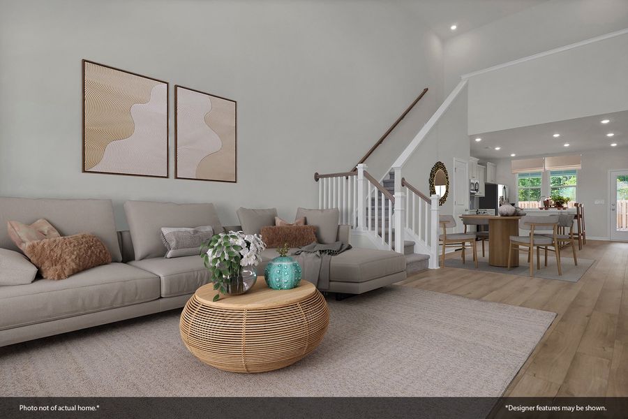 Furnished interior view inside a new home in Ovation at Sweetbrier, Durham (Image 6).