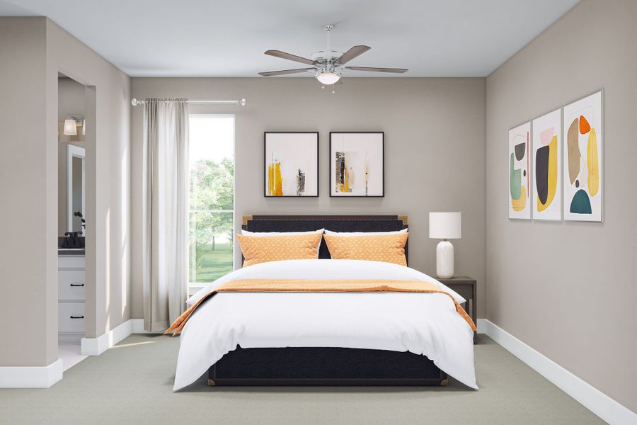 Furnished interior view inside a new home in Harvest Green, Richmond (Image 19). Furnished interior view inside a new home in Harvest Green, Richmond (Image 19).