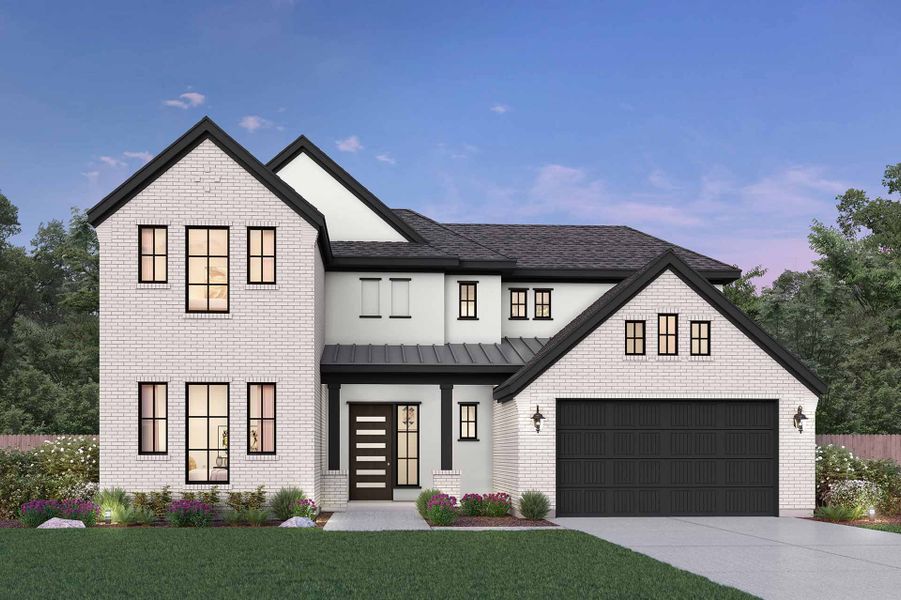 Representative exterior photo of a completed home built from the Sefi by Risewell Homes in Marvida, Cypress, TX (Image 3).