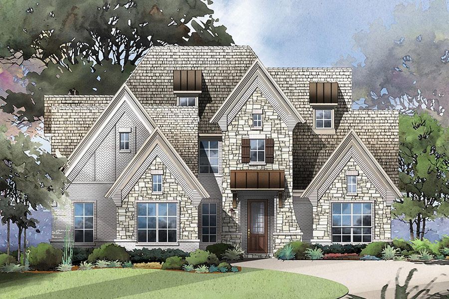 Representative exterior photo of a completed home built from the Grand Whitehall by Grand Homes in Grand Oaks, Celina, TX (Image 20).