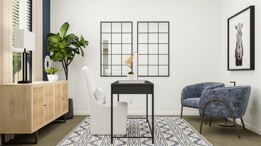 Furnished interior view inside a new home in Cotton Brook: Claremont Collection, Hutto (Image 8).