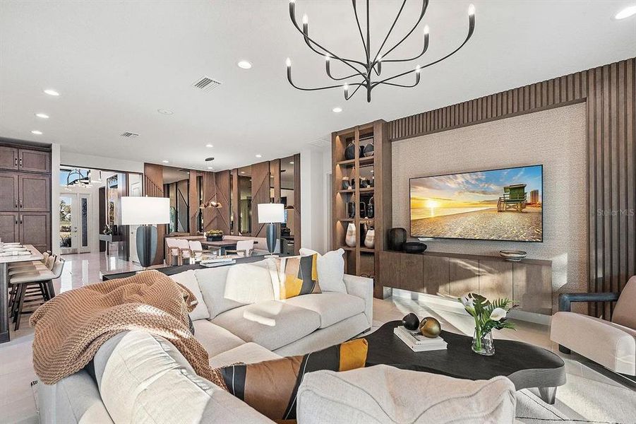 Furnished interior view inside a new home in Valencia Ridge, Wesley Chapel (Image 3).