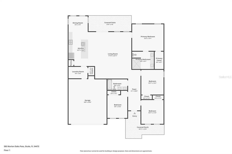 2D floor plan layout of this home in , Ocala, FL (Image 3).