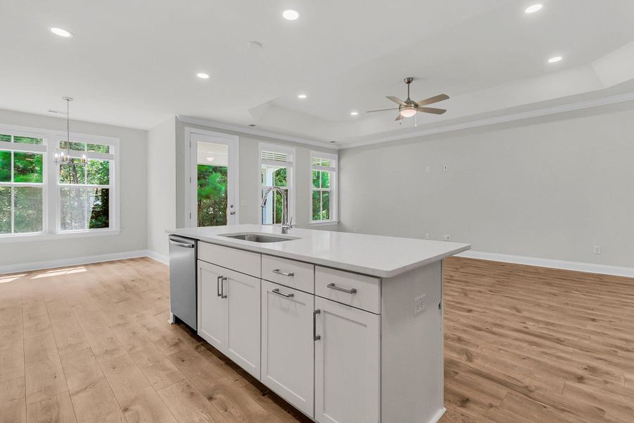 Furnished interior view inside a new home in Tidewater at Lakes of Cane Bay, Summerville (Image 10).